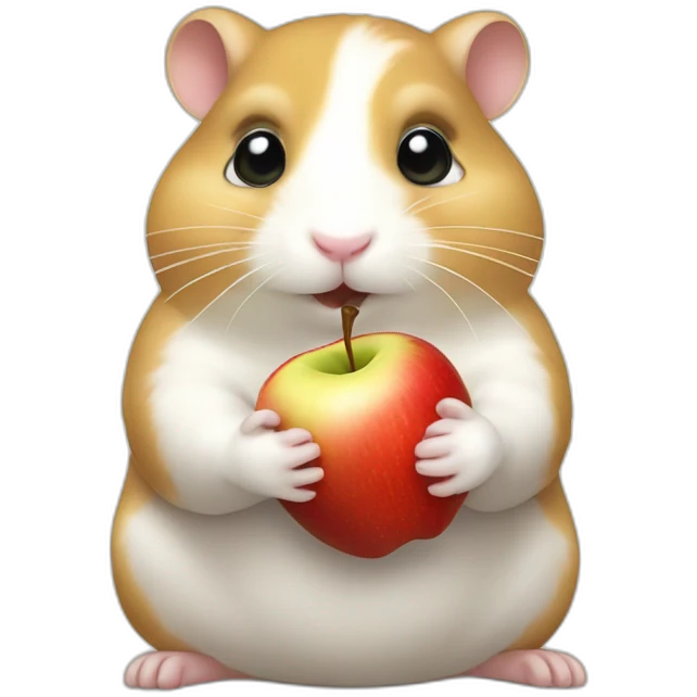 Hamster He eats apples emoji