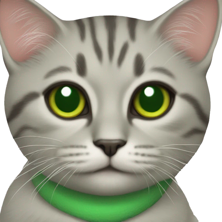 Gatito junto a lro verde emoji