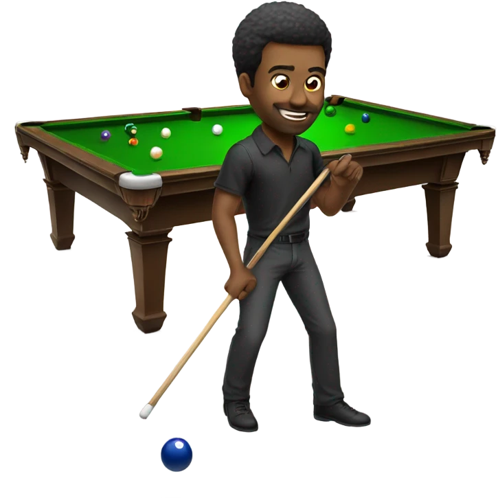 Guy playing billiards  emoji