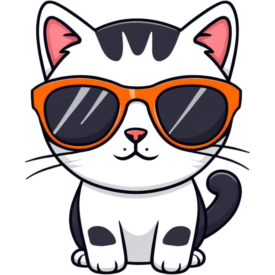 Cat with sunglasses emoji