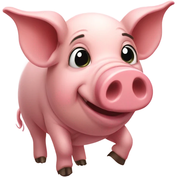 Pig and fly emoji