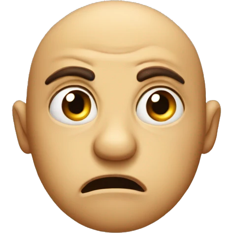 Squinting eyes of disgust emoji