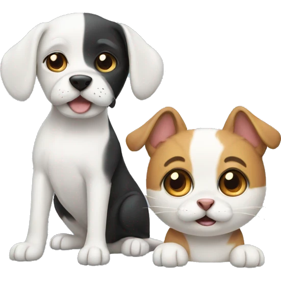 Dog and cat emoji