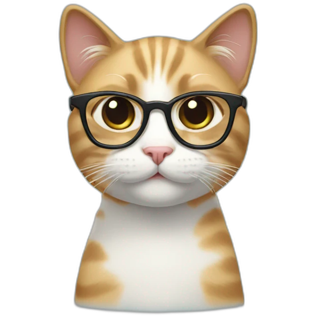 Cat with specs emoji