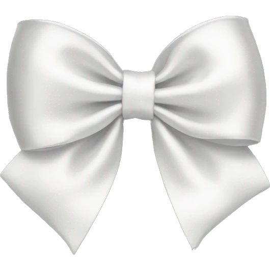 white satin bow emoji