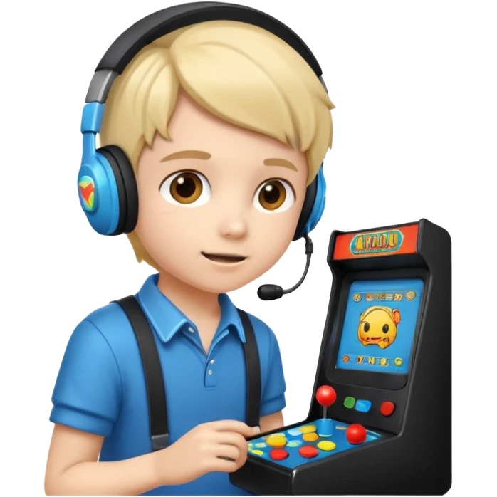 Retro Arcade Kid emoji