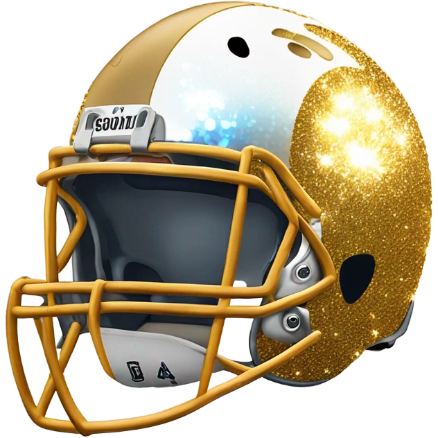 Sparkly sequin football player  emoji