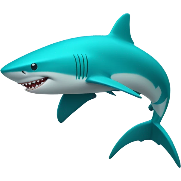 teal shark emoji