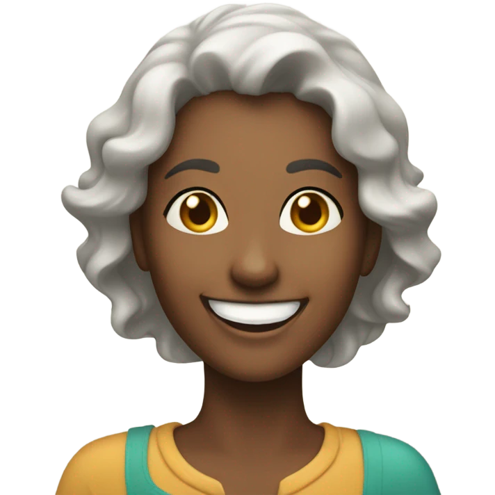 Beautiful day and woman smiling emoji