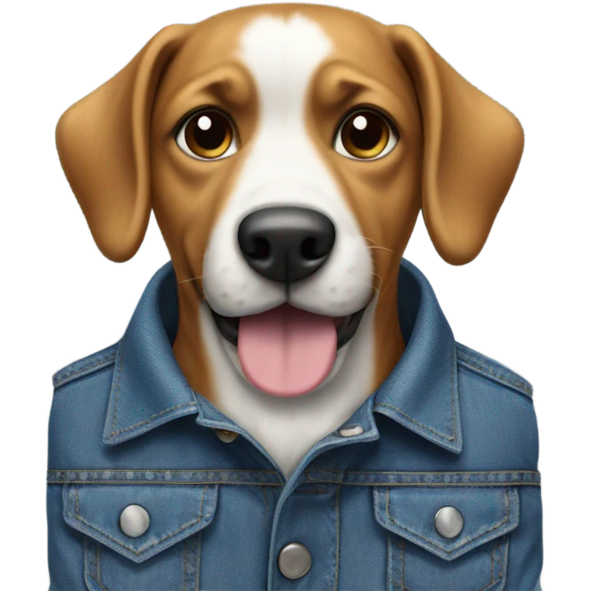 Dog in jeans emoji