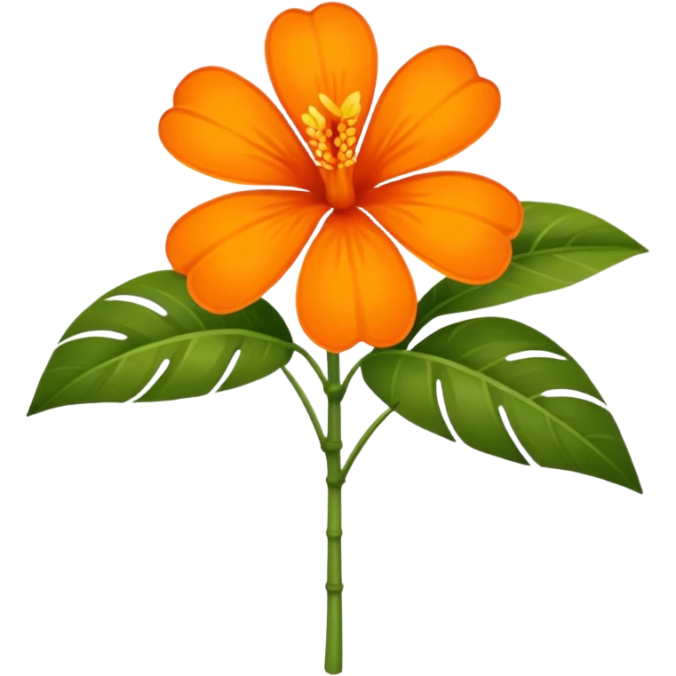 un emoji assez petit : une fleure tropical orange féminine et qui inspire l’été  emoji