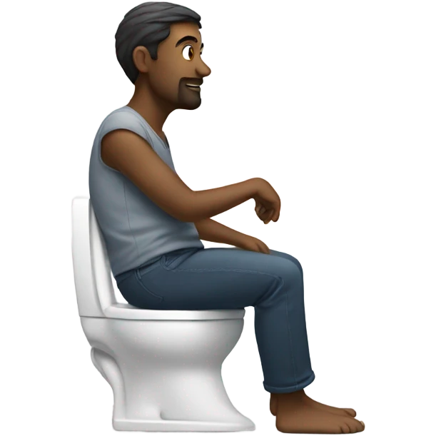 Man in toilet emoji