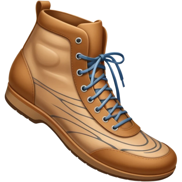 a shoe with a foot inside, stepping and showing a clear shoe print below. and leg with motion line







 emoji