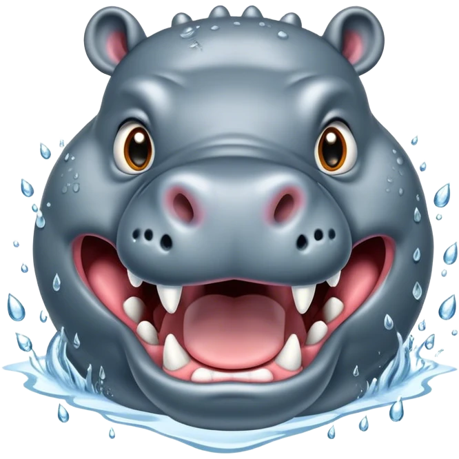 Angry hippopotamus emoji
