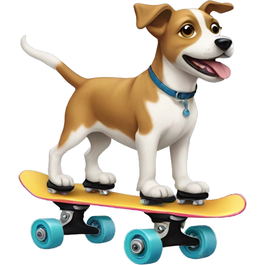Dog on skates emoji