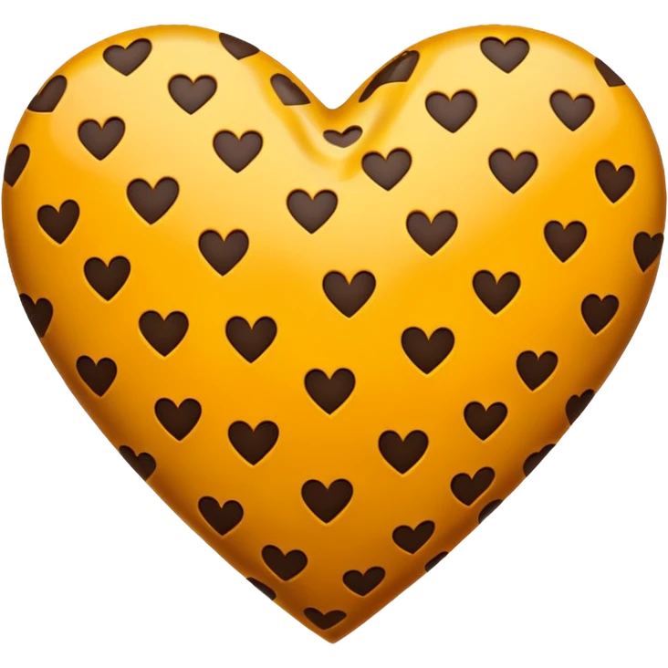 Cheetah printed heart emoji