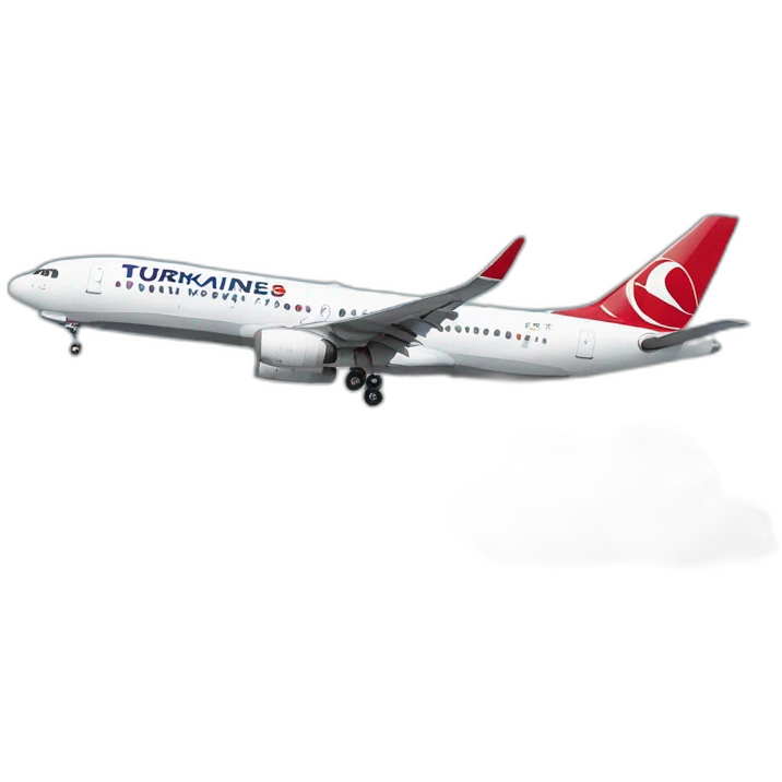 Turkish airlines’s airplane with white clouds emoji