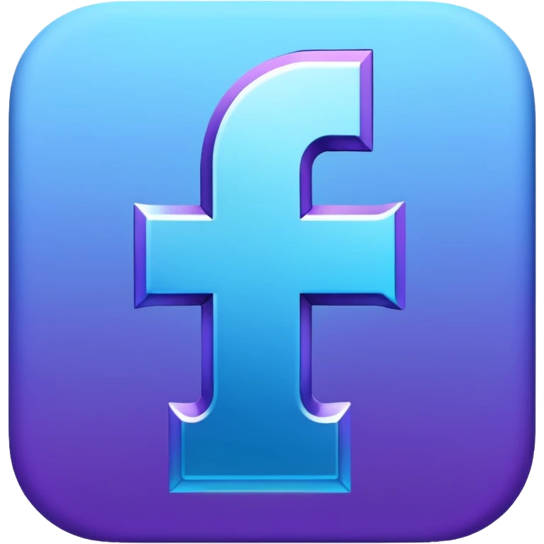 Fortnite logo F with a gradient emoji
