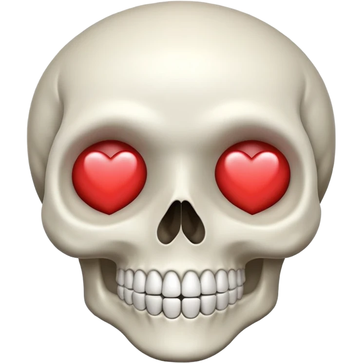 skull face with heart eyes emoji