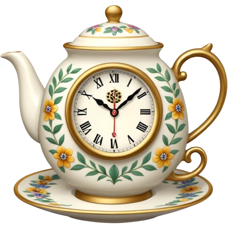 Clock that tea emoji