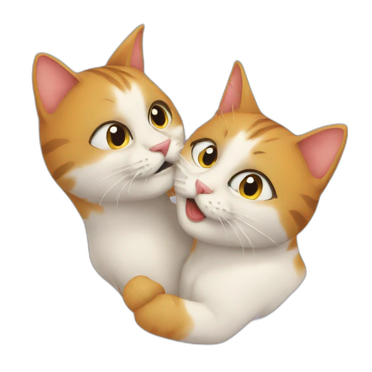 two cats kissing  emoji