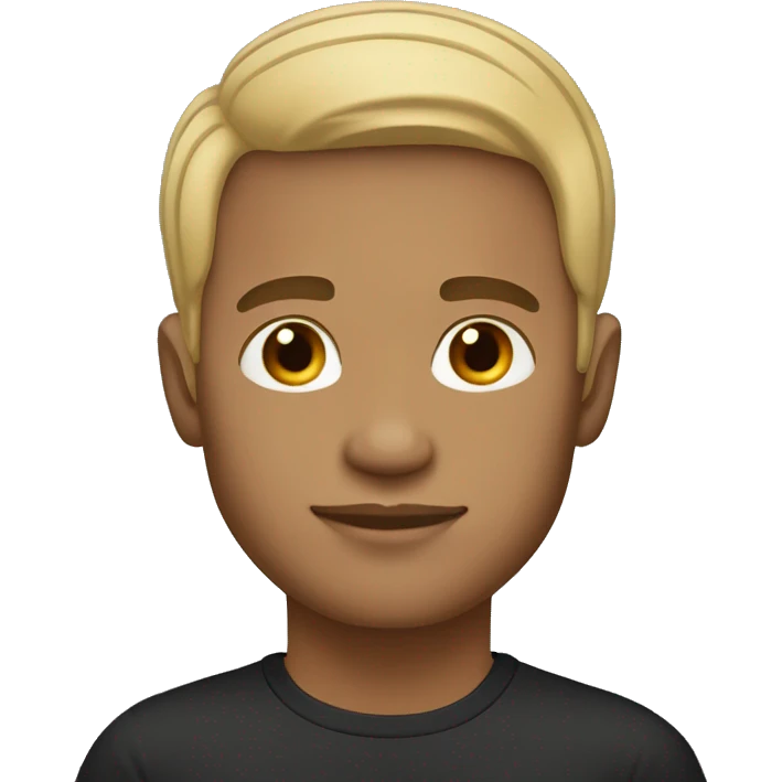 man light skin tone short black hai emoji