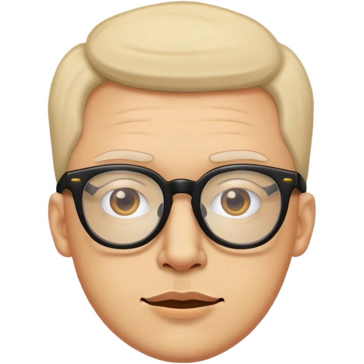 Weird man with glasses emoji