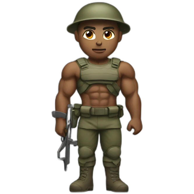 Muscular Soldier  emoji