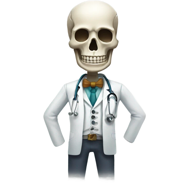 Skeleton doctor emoji
