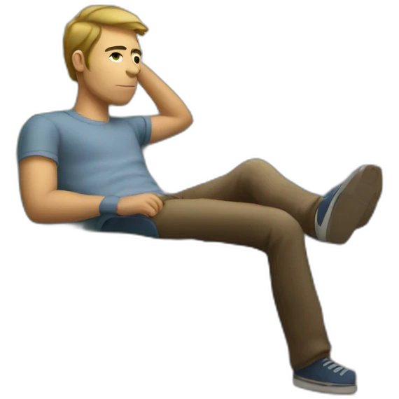 lazy guy watching tv on a couch emoji