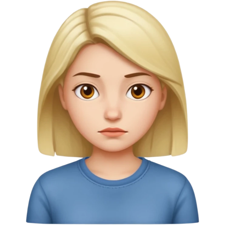 fake costumer loyalty, girl that doesn't care, she is like whatever emoji