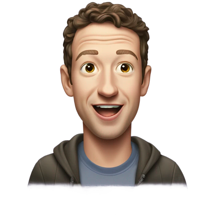 mark zuckerburg with his tongue out  emoji