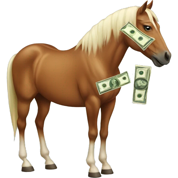 Horse with money emoji
