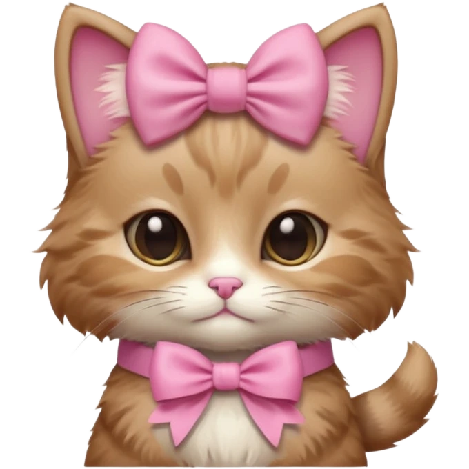 Baby cat have🎀and like pinterest drawing soft and cutie emoji