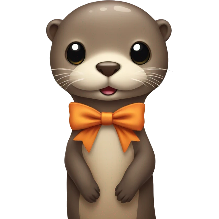 Otter wearing bow emoji