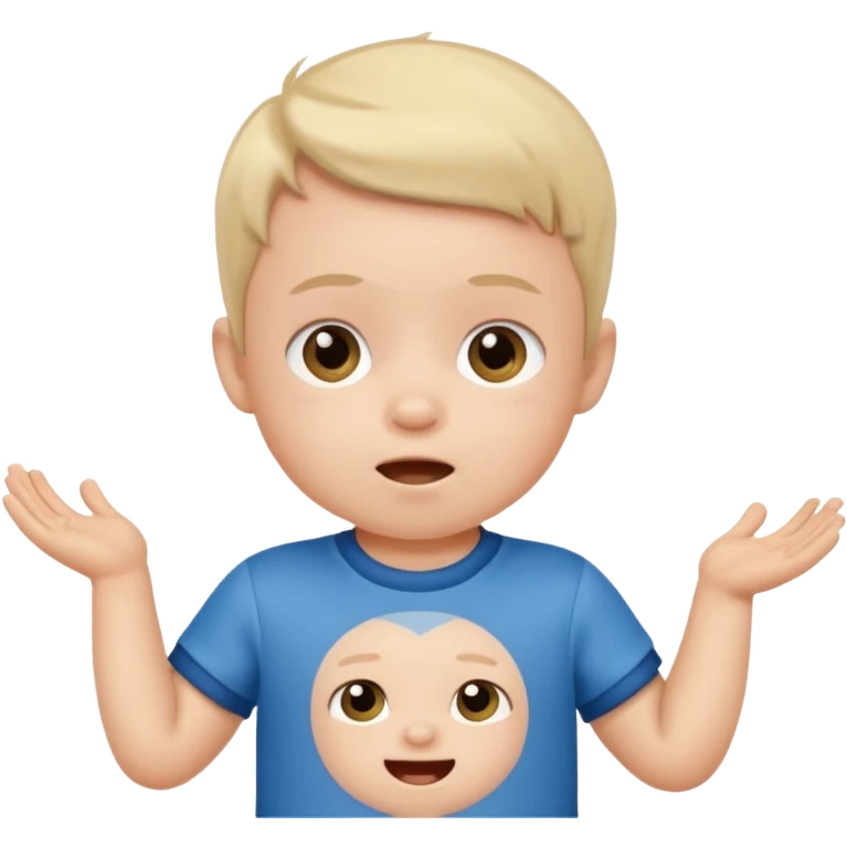 A toddler with a tiny jersey shirt, adorable enthusiasm emoji