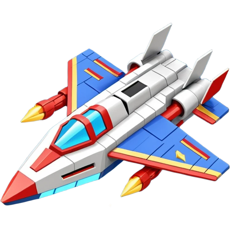 a galaga ship in a pixellated 1980s retro video game style emoji