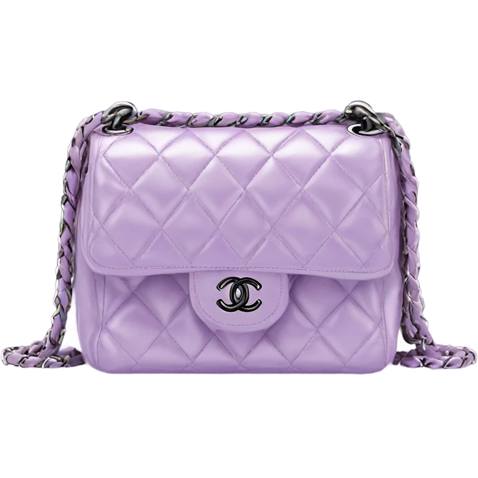 Chanel baby light purple bag  emoji