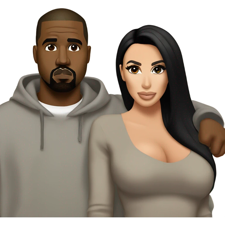 Kanye West and Kim Kardashian ￼ emoji