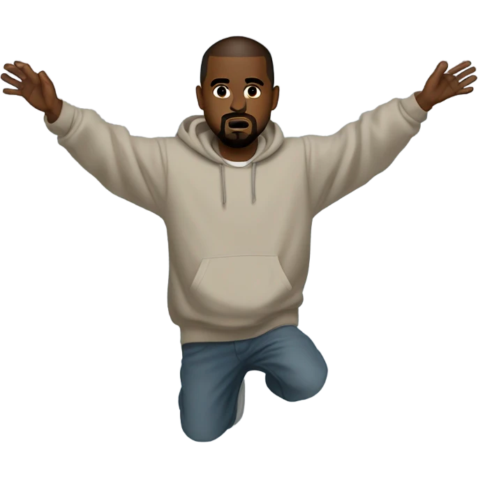 Kanye west floating emoji