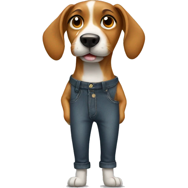 Dog with pants  emoji