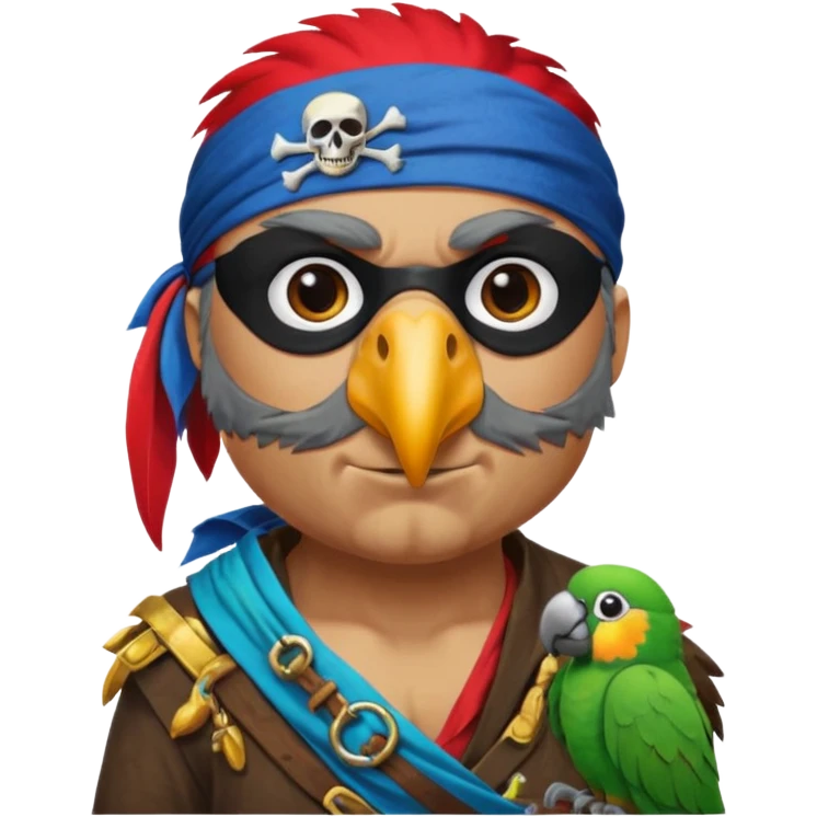 pirate and parrot emoji