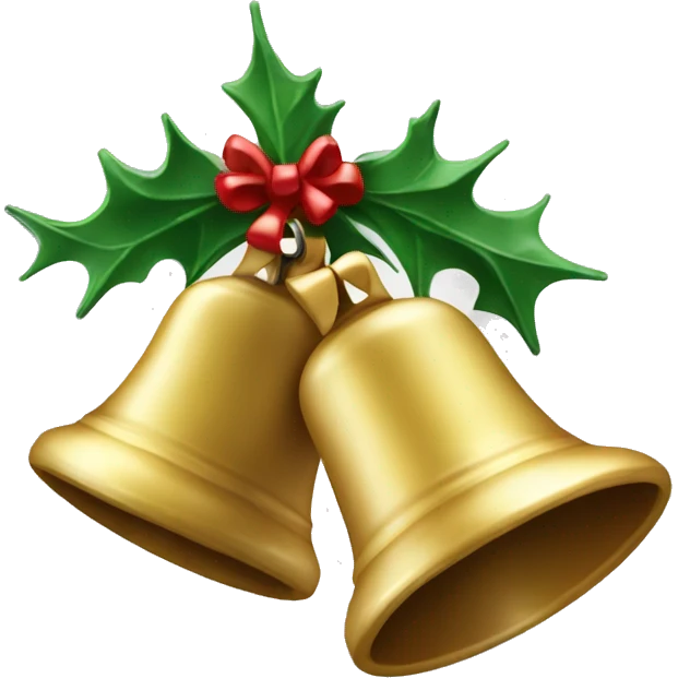 Pair of realistic jingle bells emoji