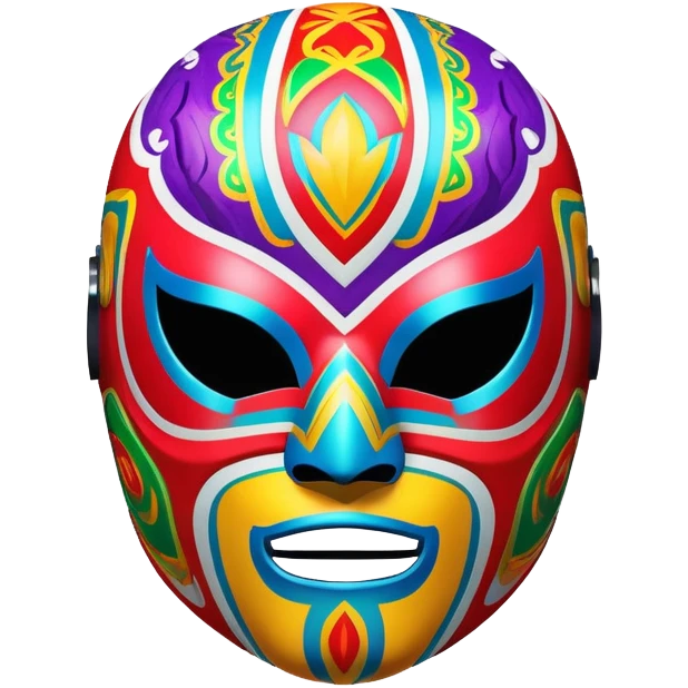 colorful luchador wrestling mask emoji