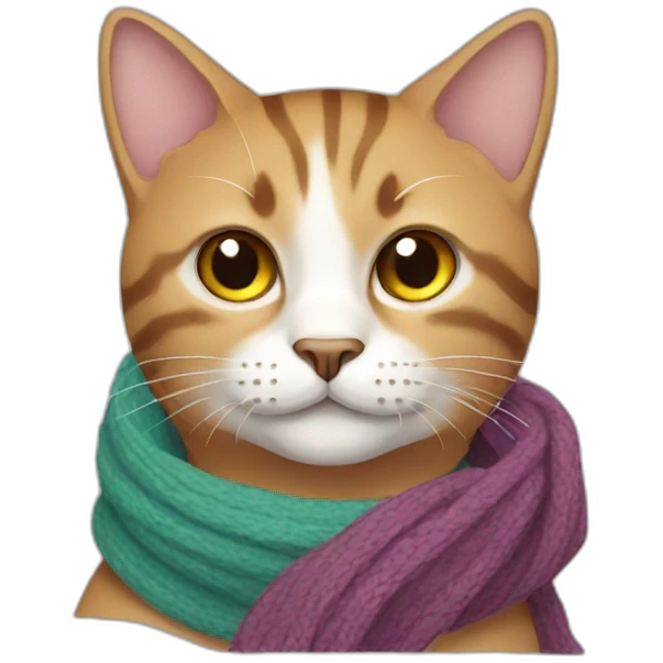Cat with scarf emoji