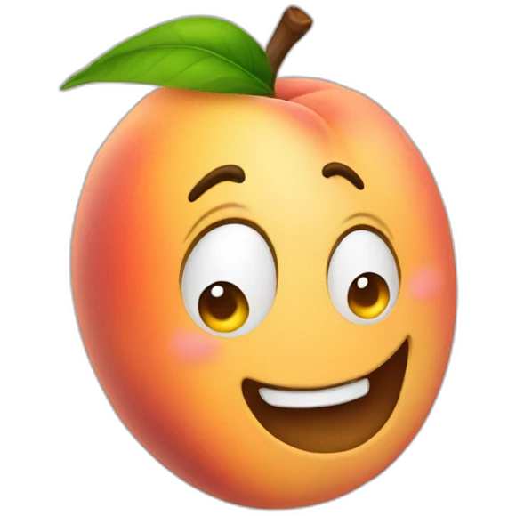 peach,crazy emoji