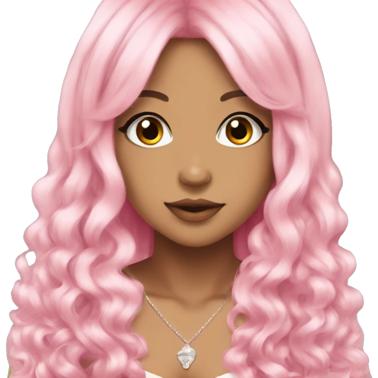 gyaru girl pink hair emoji