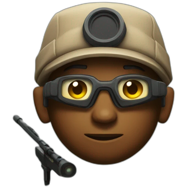 Sniper from Team Fortress 2 wearing Apple Vision Pro emoji