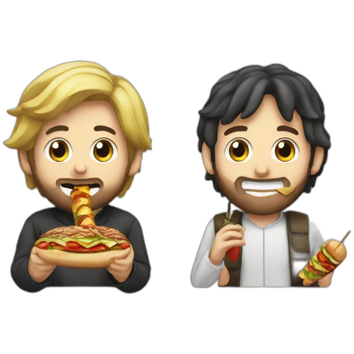 pewdiepie and jew eating kebab emoji
