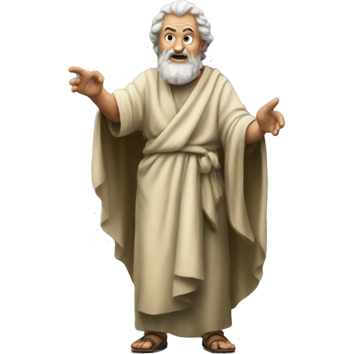 Antiquity sage speaking to a crowd emoji